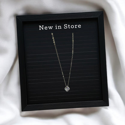 3D Crystal box Necklace