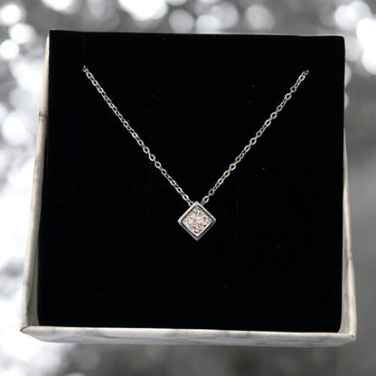 3D Crystal box Necklace