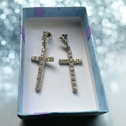 Cross Diamente Earrings