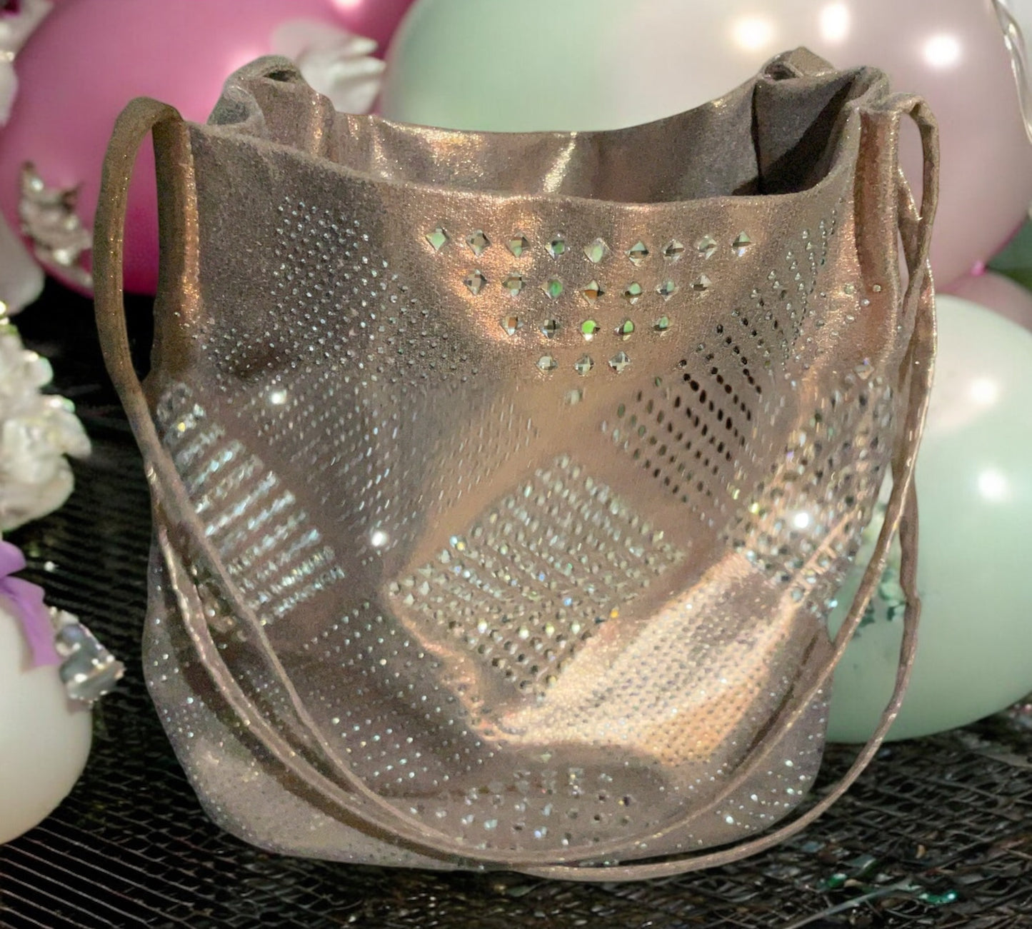 Over Shoulder Wavy Sparkle Bling bag