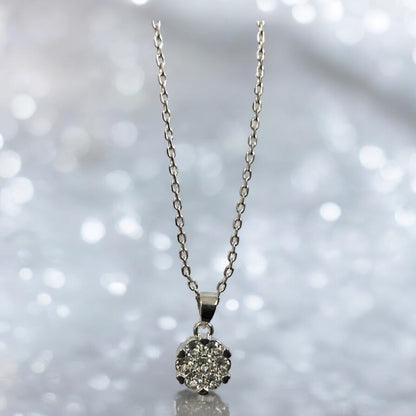 Small Swarovski Crystal encrusted Necklace and Stud Earring Gift set