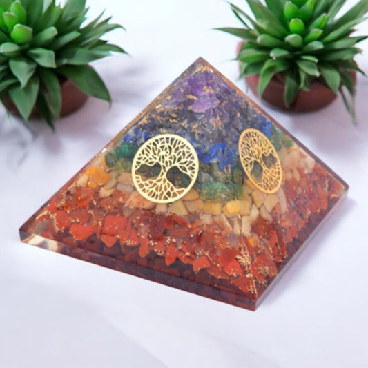 Tree of Life Crystal Chakra Pyramid