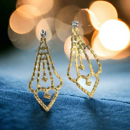 Heart Sparkle Drop Earrings | Zander Fairweather