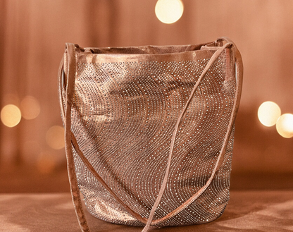 Over Shoulder Wavy Sparkle Bling bag