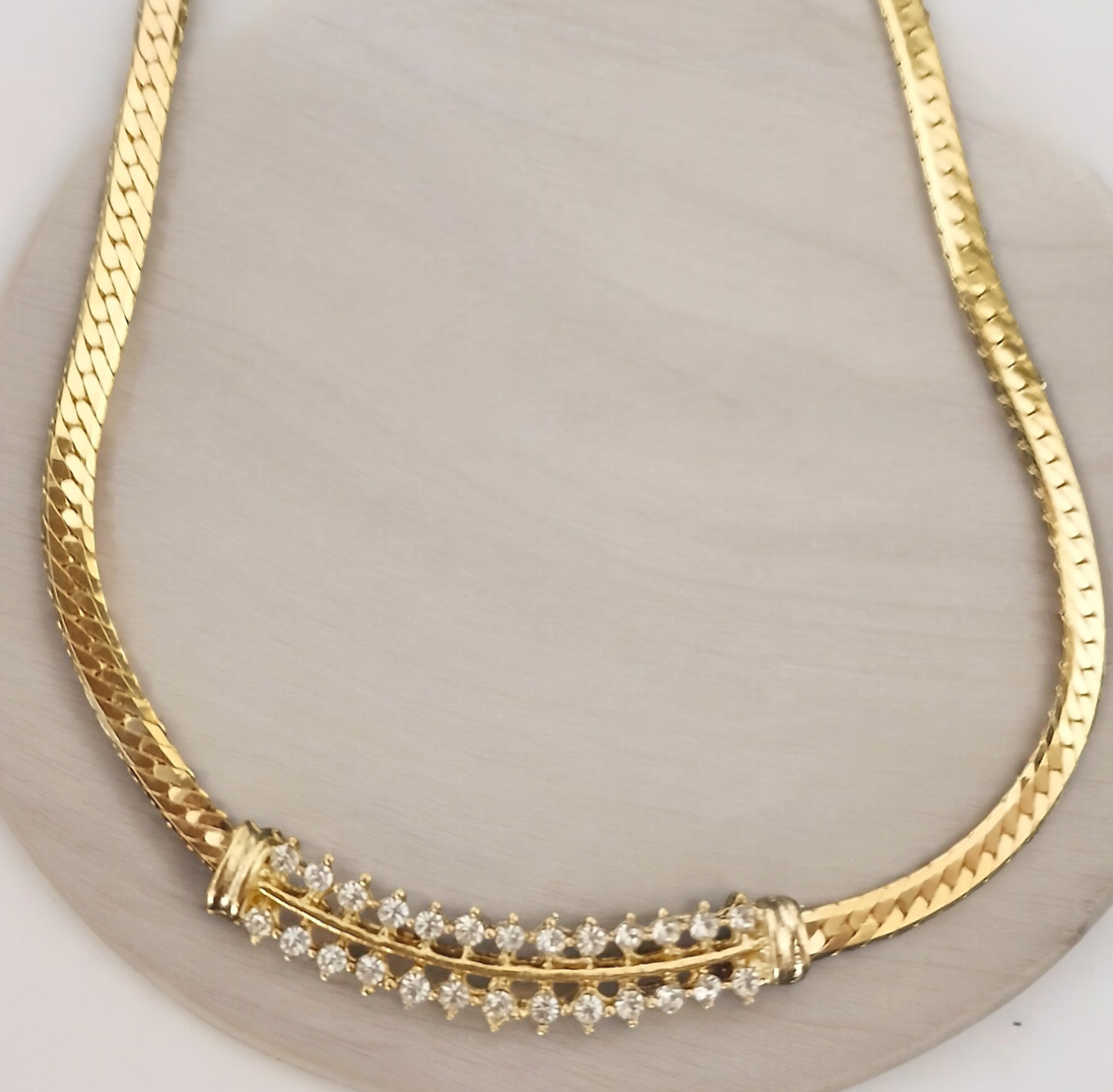 Vintage Gold Chain with Sparkle Necklace