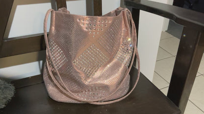 Over Shoulder Wavy Sparkle Bling bag